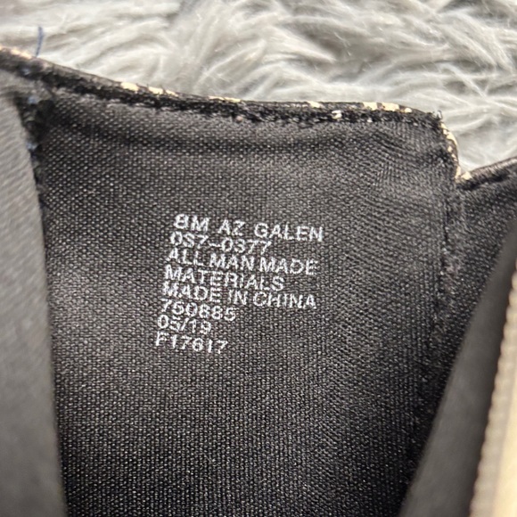 Black and Cream Snakeskin Ankle Boots - Picture 9 of 10